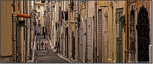 une rue du quartier du Panier, Marseille