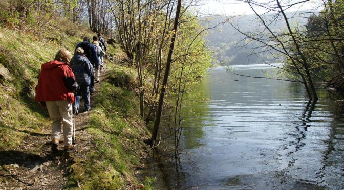 longeant le lac