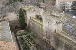 vue des jardins du château depuis le toit