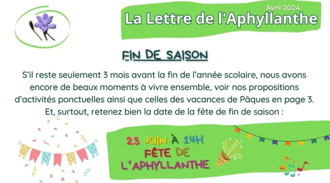 La Lettre de l’Aphyllanthe